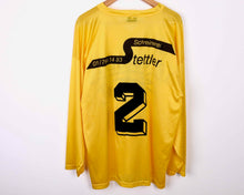 Load image into Gallery viewer, #2 90's Vintage TECKLA Ice Hockey Jersey Shirt Yellow XL